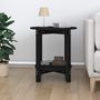 Voir la diapositive 3 : VIDAXL Table basse Noir Ø 55x60 cm Bois massif de pin