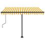 Voir la diapositive 4 : VIDAXL Auvent automatique sur pied 300x250 cm Jaune/Blanc