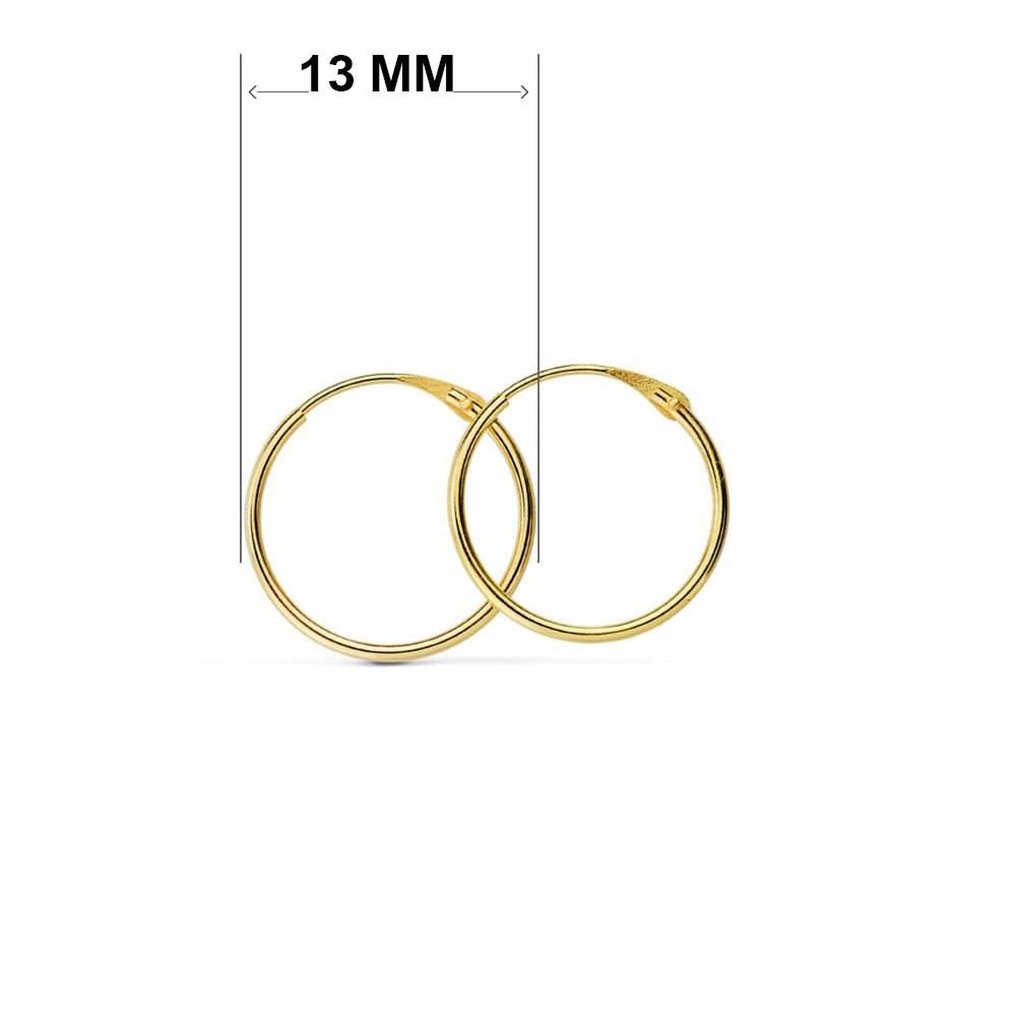 Voir la diapositive 2 : L'ATELIER D'AZUR Boucles d'Oreilles Créoles Or 18 Carats 750/000 Jaune