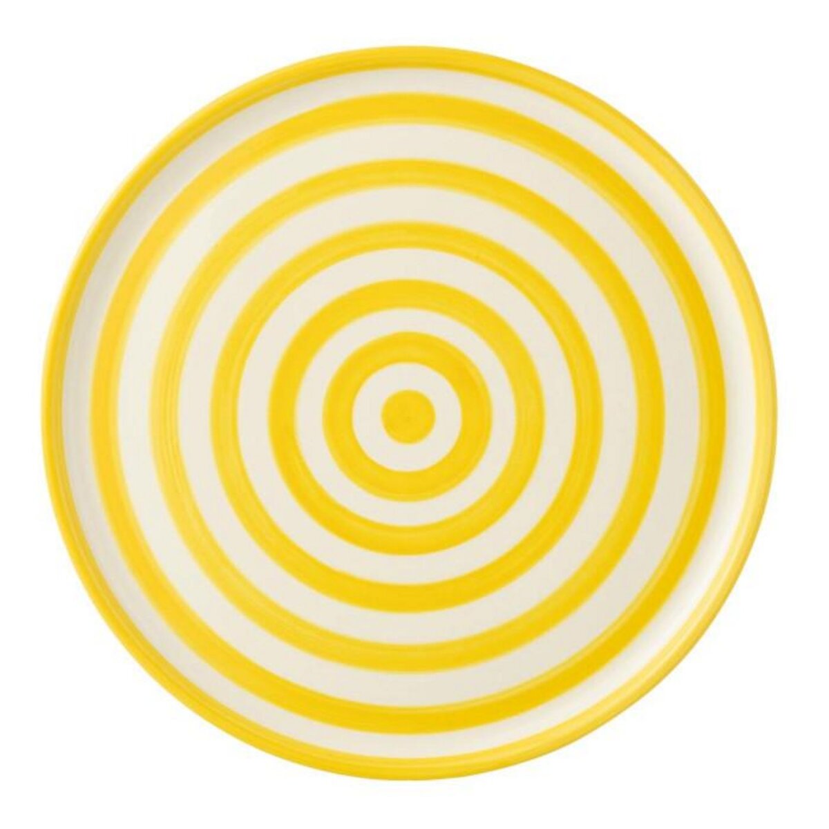 Paris Prix Assiette de Présentation en Céramique  Granada Rayure  34cm Jaune
