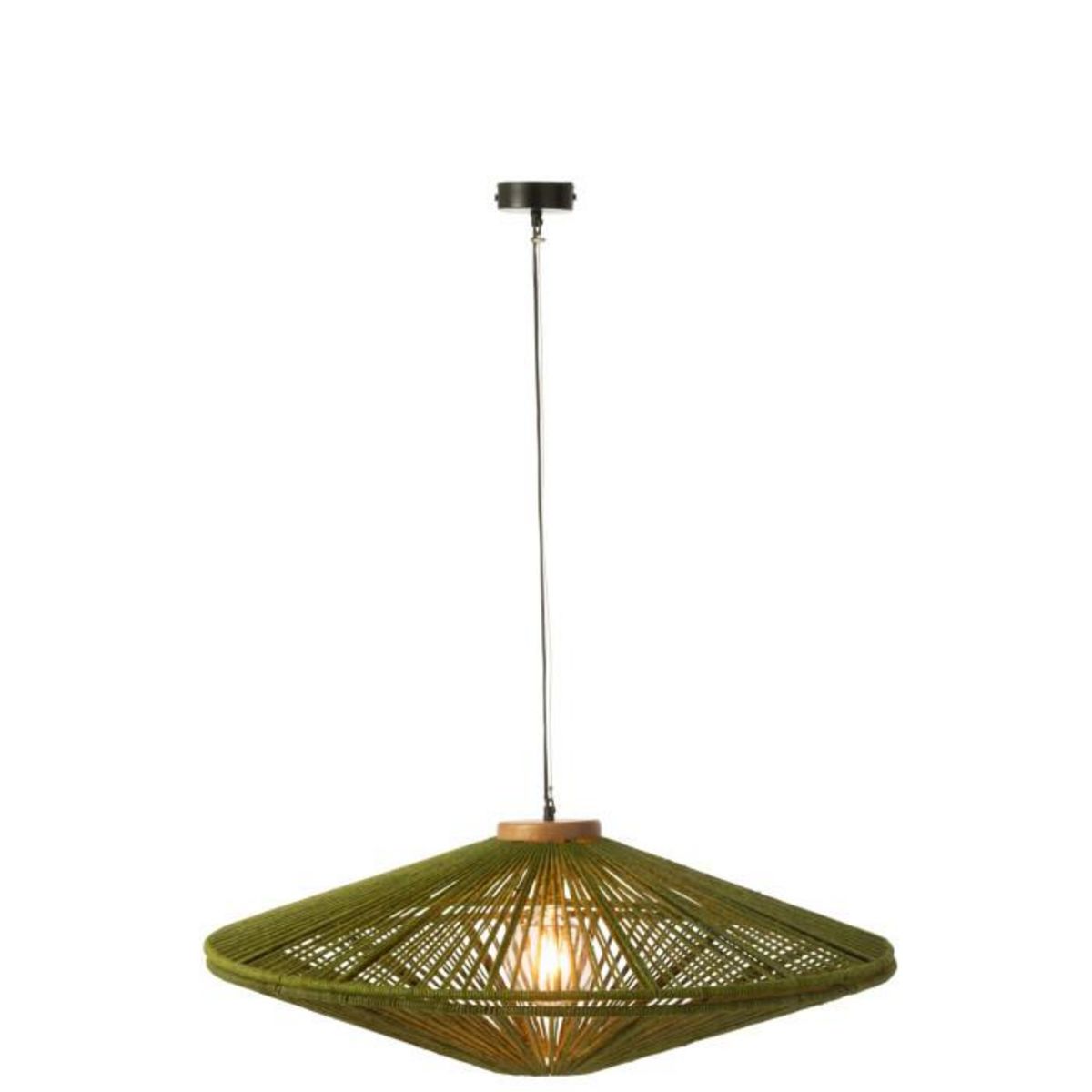 Paris Prix Lampe Suspension en Jute  Dollie  93cm Vert