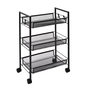 Voir la diapositive 1 : TOILINUX Desserte à roulettes 3 étages en métal - Noir