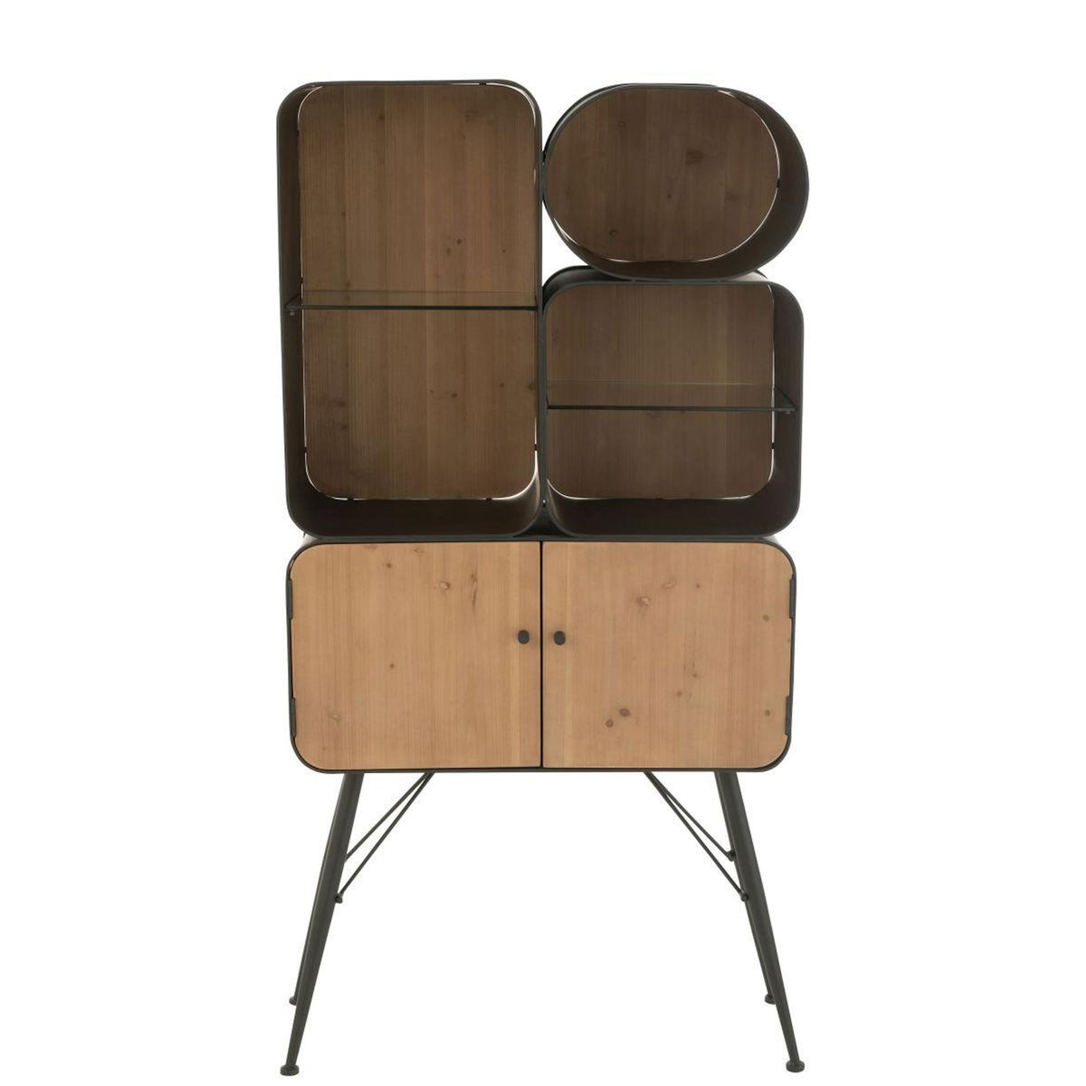 Paris Prix Étagère 2 Portes  Courchevel  160cm Noir