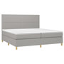 Voir la diapositive 3 : VIDAXL Sommier a lattes de lit matelas et LED Gris clair 200x200 cm