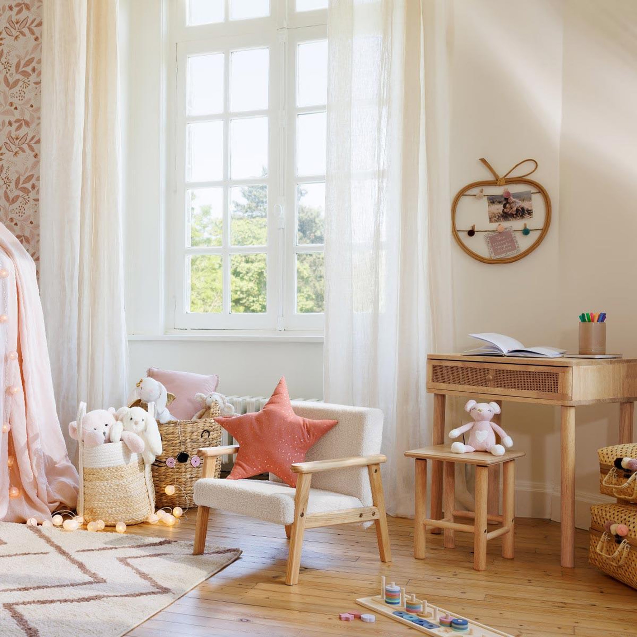 Voir la diapositive 3 : Atmosphera Kids Fauteuil pour enfant  basile  46cm écru