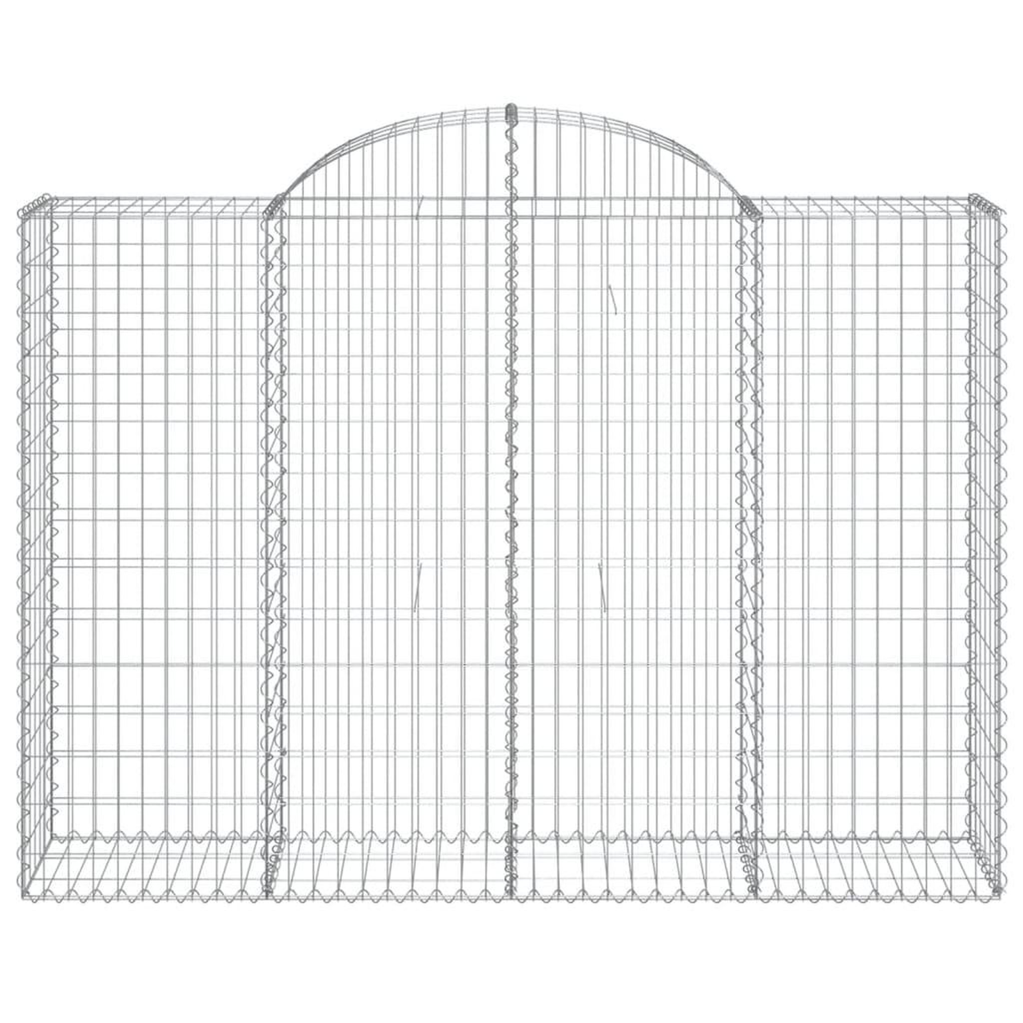 Voir la diapositive 4 : VIDAXL Paniers a gabions arques 11 pcs 200x50x140/160 cm Fer galvanise