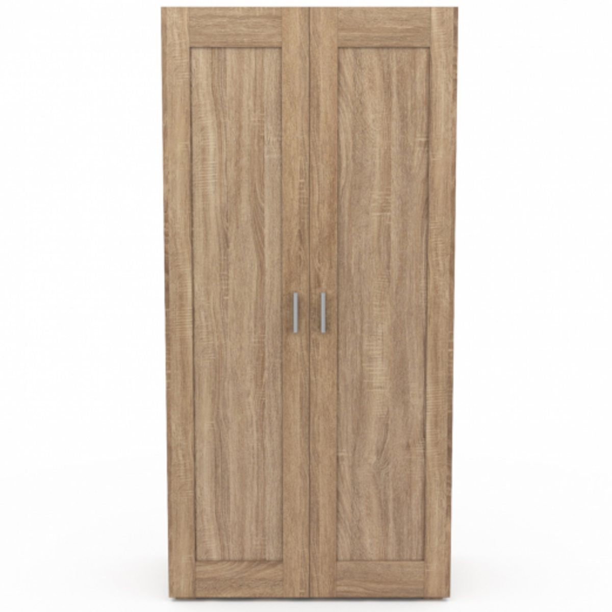 ID MARKET Armoire 2 portes VITO hêtre penderie 80 cm avec étagères rangement maxi capacité