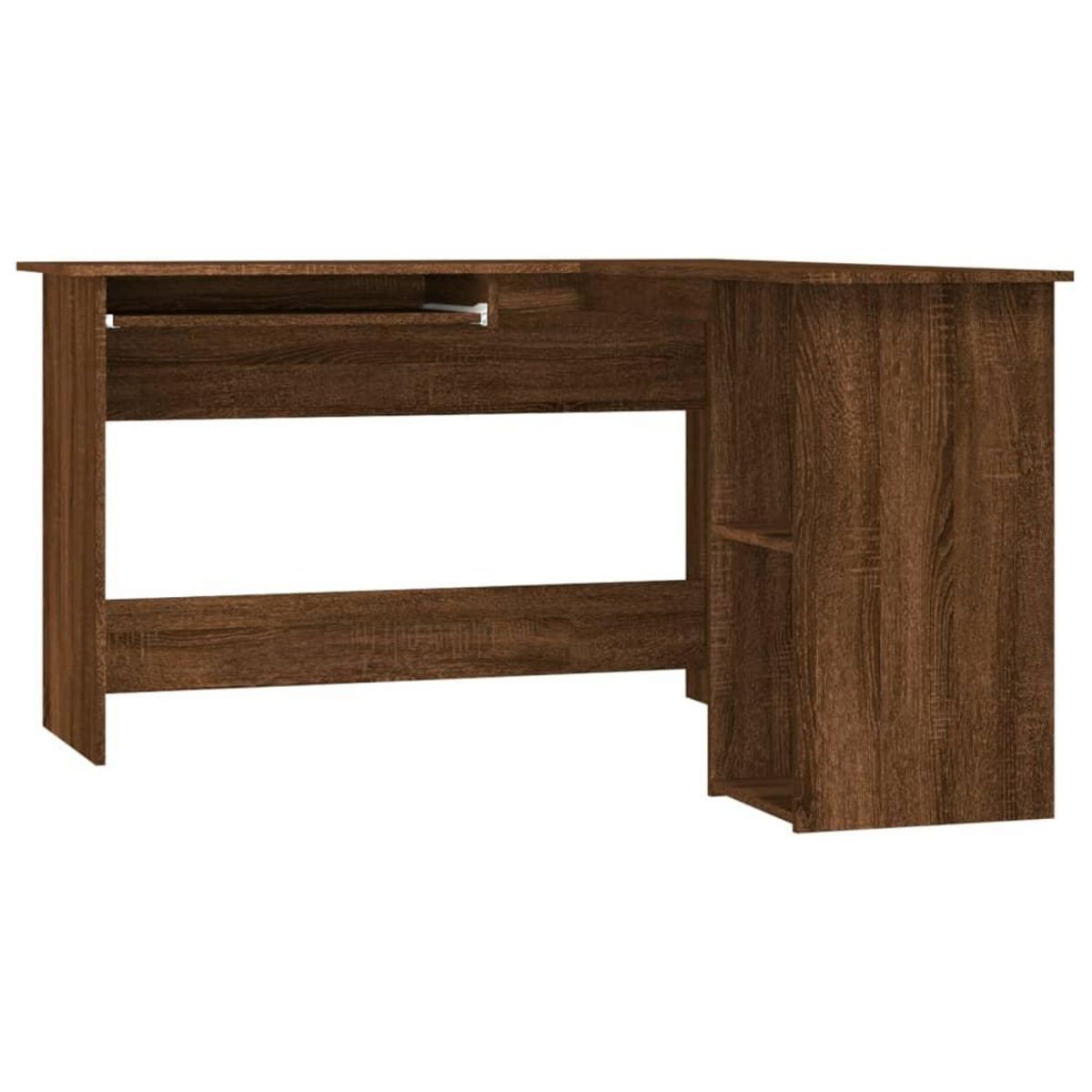 VIDAXL Bureau d'angle chene marron 120x140x75 cm bois d'ingenierie