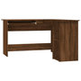 Voir la diapositive 2 : VIDAXL Bureau d'angle chene marron 120x140x75 cm bois d'ingenierie