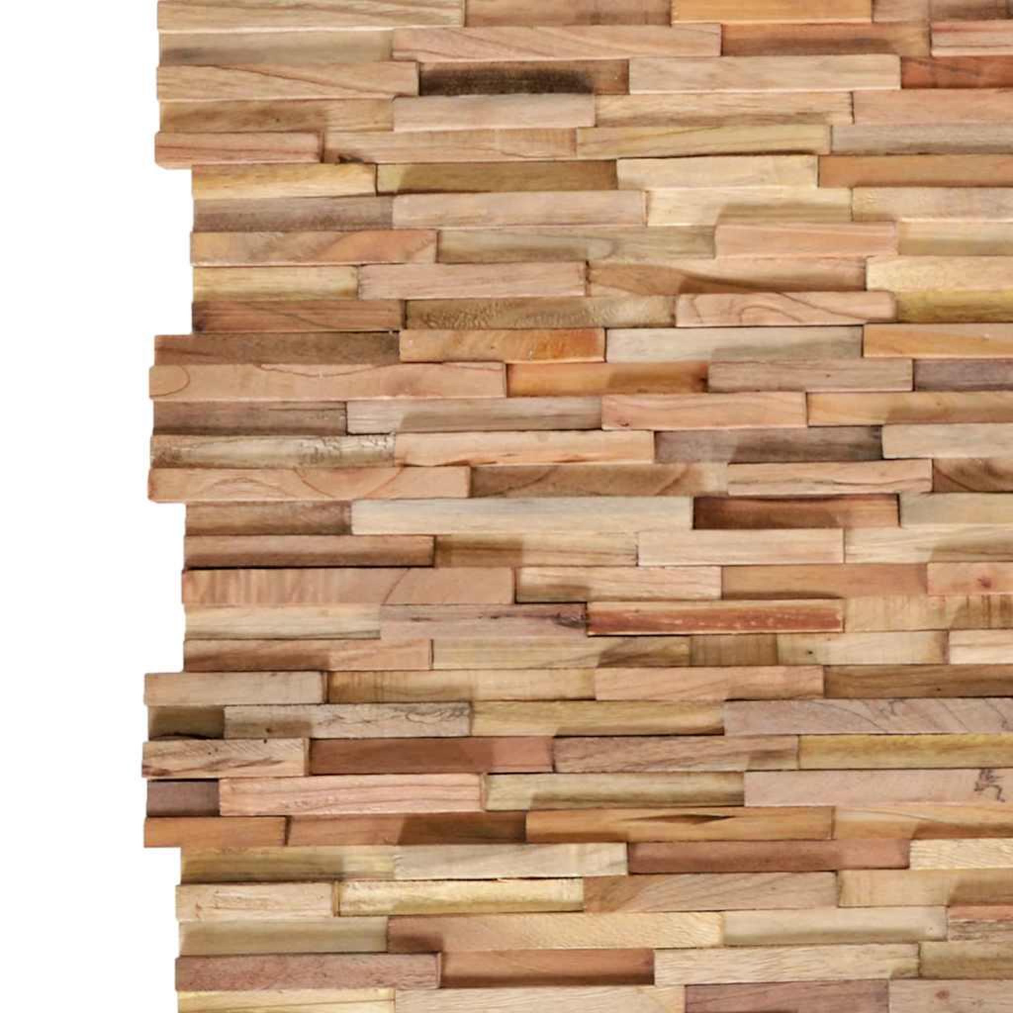 Voir la diapositive 2 : VIDAXL Panneaux de revetement mural 3d 10 pcs 1,08 m^2 bois de teck