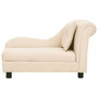 Voir la diapositive 4 : VIDAXL Canape pour chien avec oreiller Creme 83x44x44 cm Peluche
