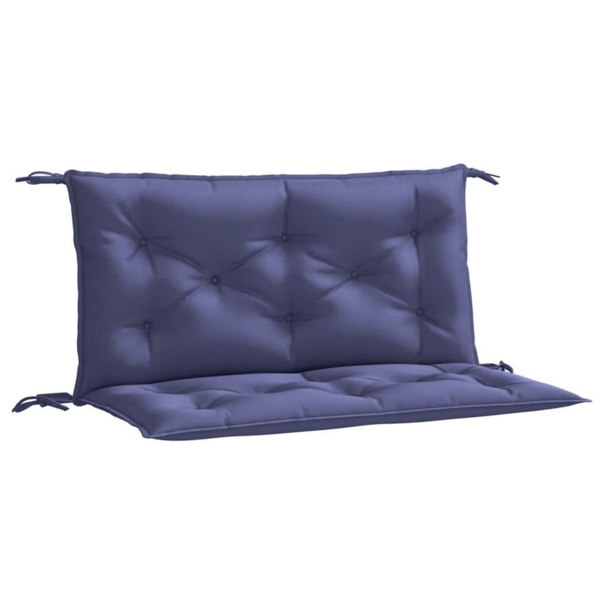 VIDAXL Coussins de banc de jardin lot de 2 bleu marine tissu oxford