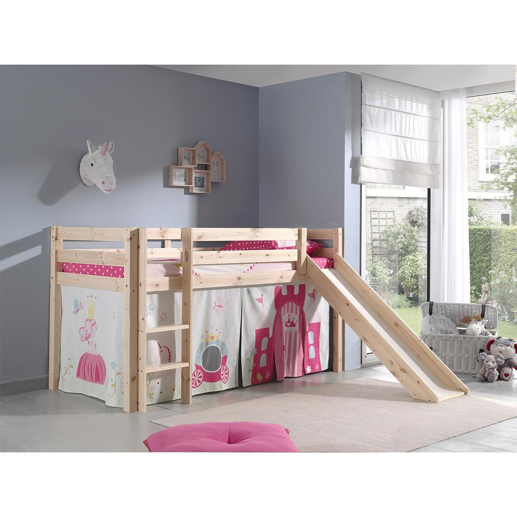 Voir la diapositive 4 : Paris Prix Tente textile pour lit  pino princesse  rose