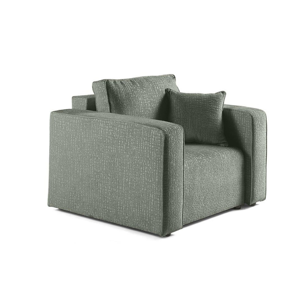 BEST MOBILIER Topaze - fauteuil - en tissu velours relief
