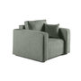 Voir la diapositive 1 : BEST MOBILIER Topaze - fauteuil - en tissu velours relief