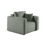 Voir la diapositive 1 : BEST MOBILIER Topaze - fauteuil - en tissu velours relief