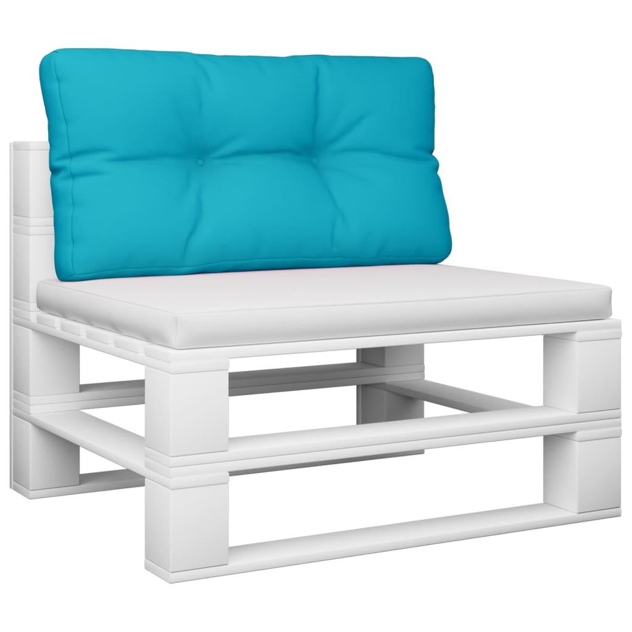 Voir la diapositive 3 : VIDAXL Coussin de palette turquoise 70x40x12 cm tissu