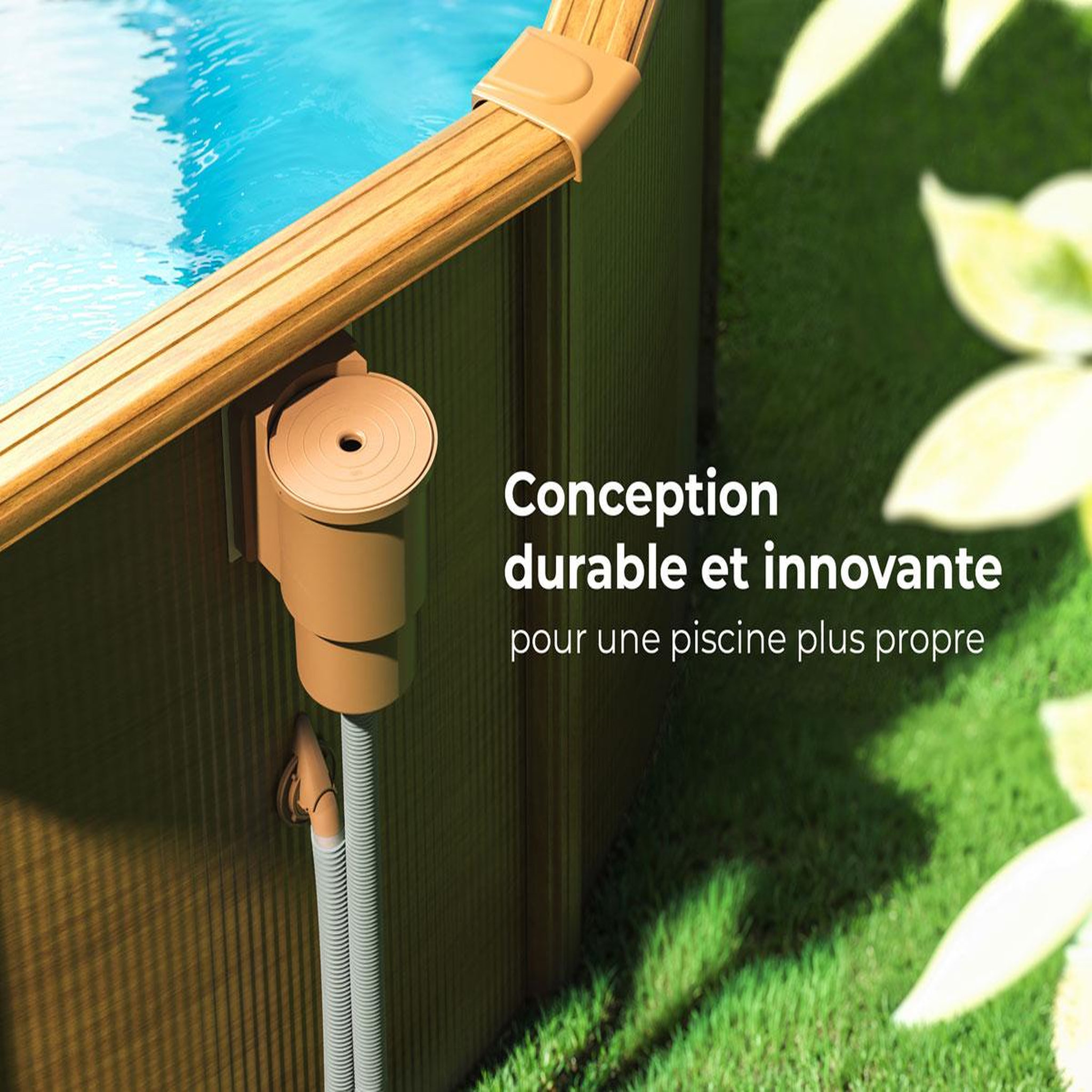 Voir la diapositive 2 : GRE Skimmer pour piscine acier marron - gré