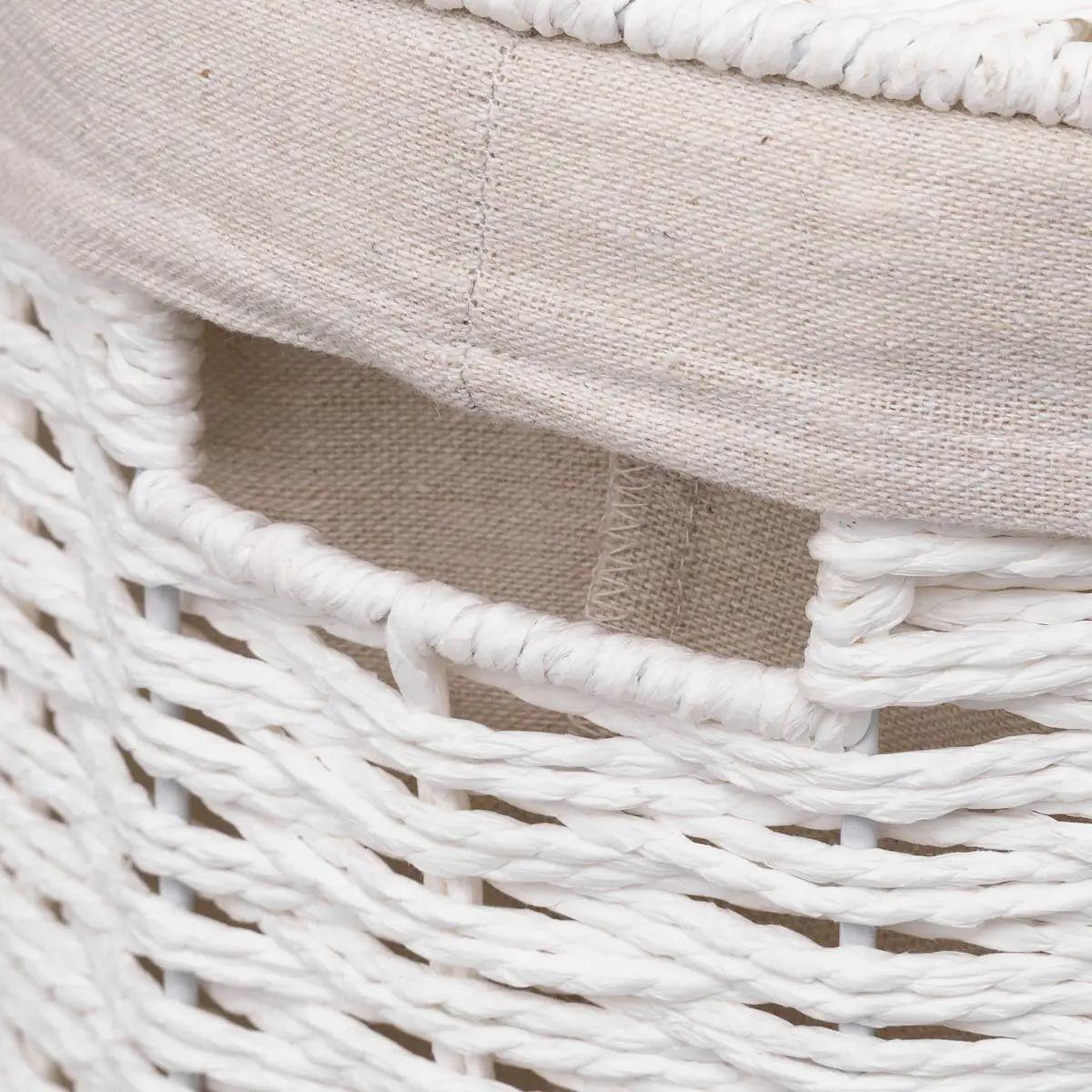 Voir la diapositive 4 : FIVE Panier à linge rond  costa  40l blanc