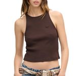 SUPERDRY Débardeur  Femme Superdry Essential Racer Vest. Coloris disponibles : Marron