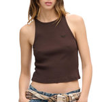 SUPERDRY Débardeur  Femme Superdry Essential Racer Vest. Coloris disponibles : Marron