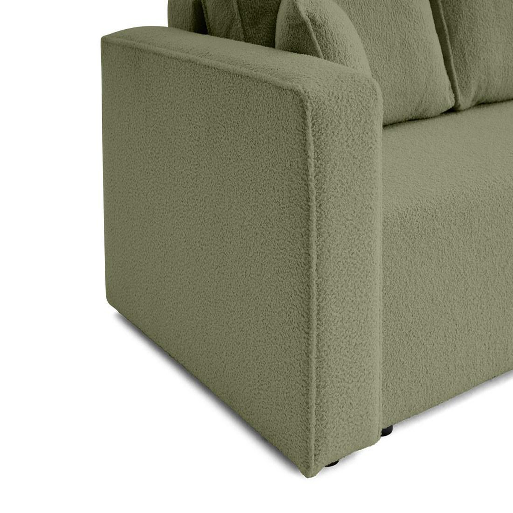 Voir la diapositive 6 : BEST MOBILIER Topaze - canapé 3 places - convertible avec coffre - en tissu bouclette