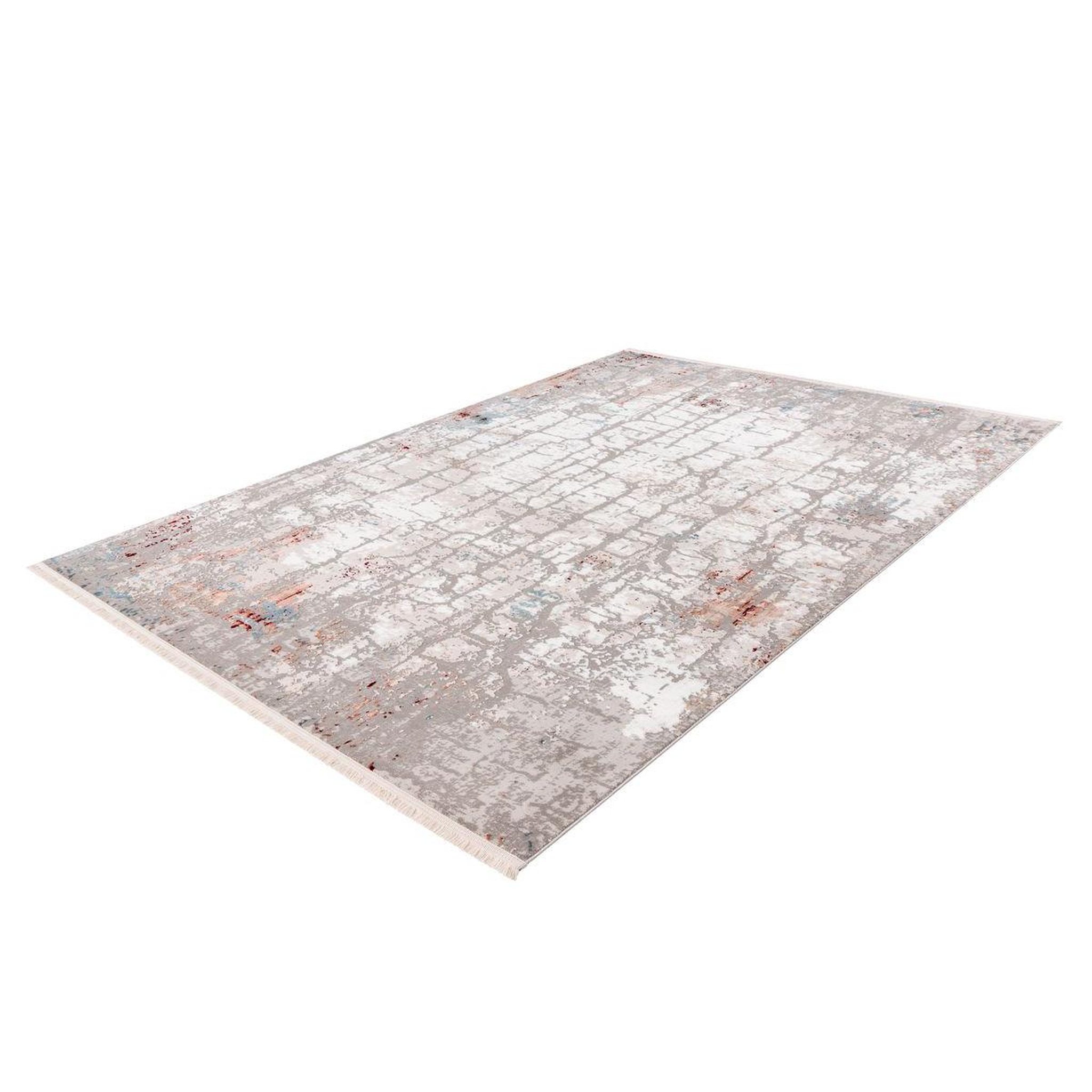 Voir la diapositive 4 : Paris Prix Tapis Vintage à Franges  Akropolis I  Gris & Rose