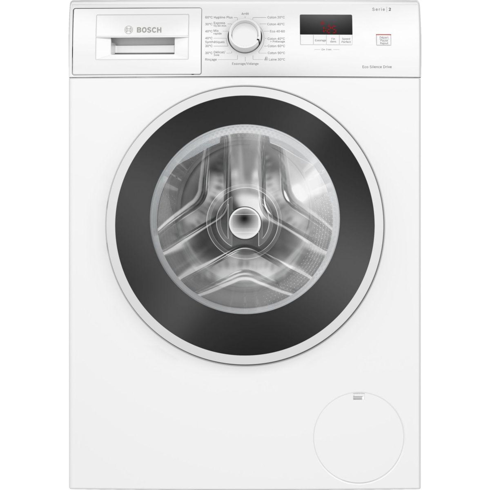 Voir la diapositive 1 : BOSCH Lave linge hublot WGE02203FR - 7 kg - 1200 tr/min - Classe A - Moteur induction - Série 2