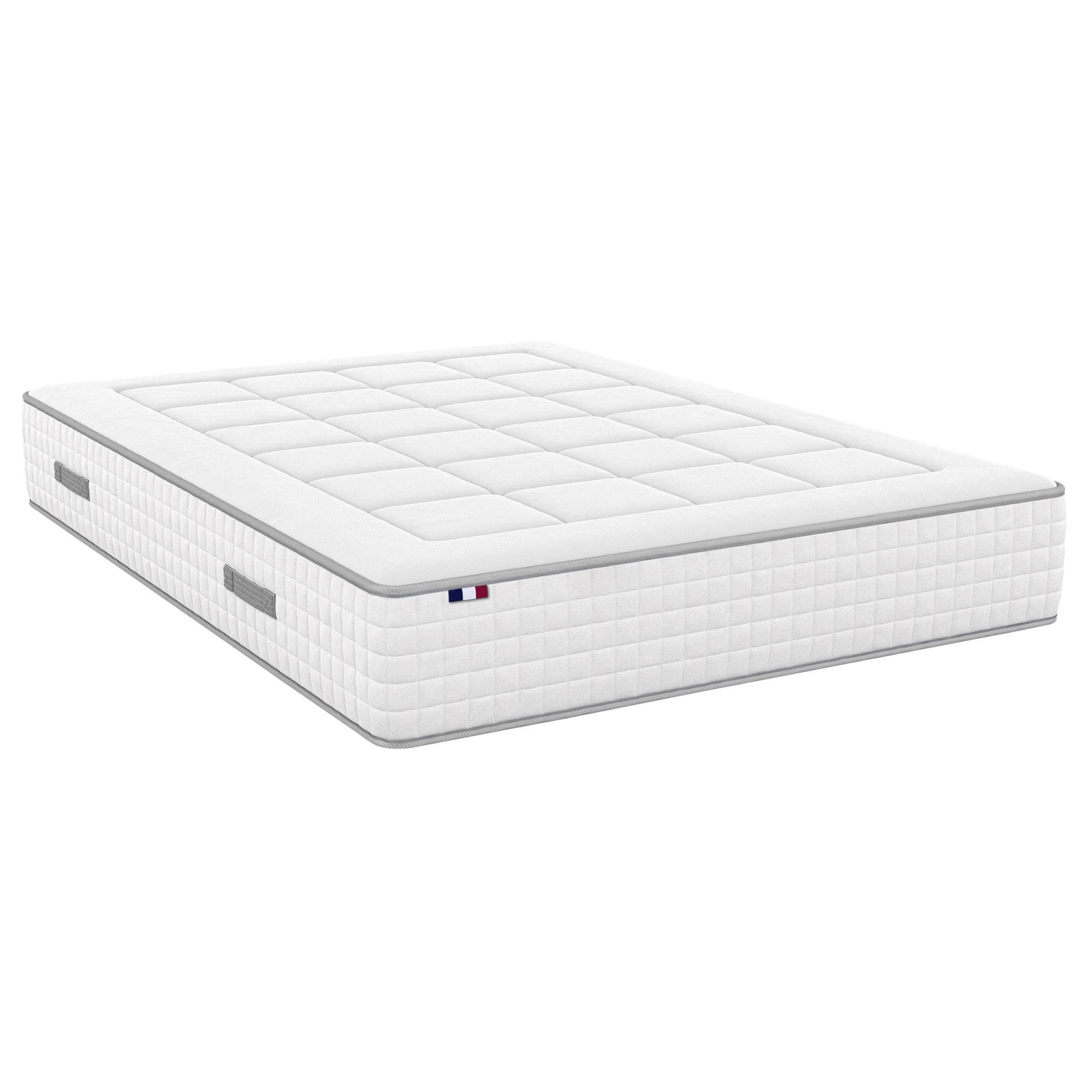 Voir la diapositive 4 : IDLITERIE Ensemble matelas Ressort 7 zones + sommier + oreiller + couette - FABRICATION FRANCAISE