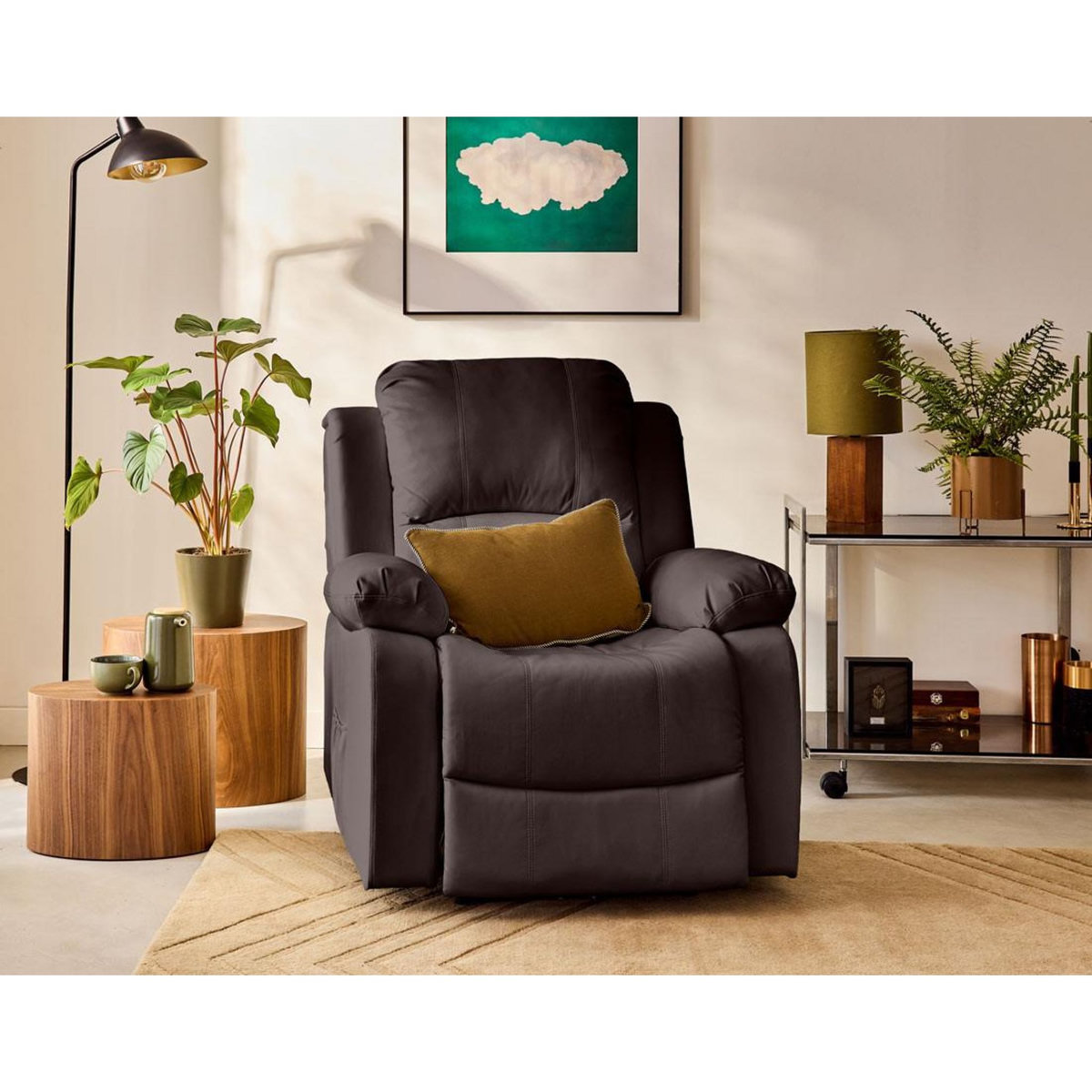BEST MOBILIER Armand - fauteuil relax électrique en simili