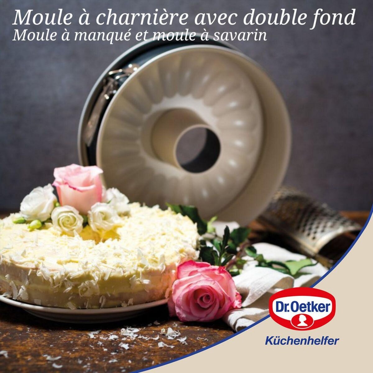 DR.OETKER Moule à manqué à charnière avec fond à savarin 26 cm Dr Oetker Back-Trend