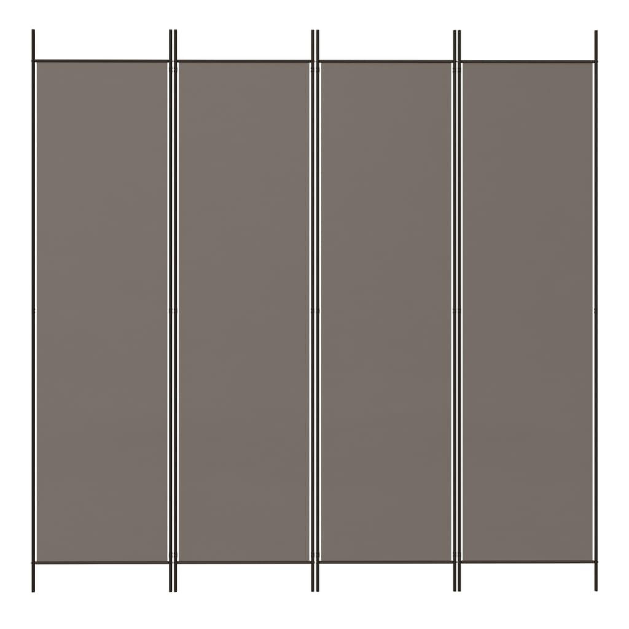 Voir la diapositive 3 : VIDAXL Cloison de separation 4 panneaux Anthracite 200x220 cm Tissu