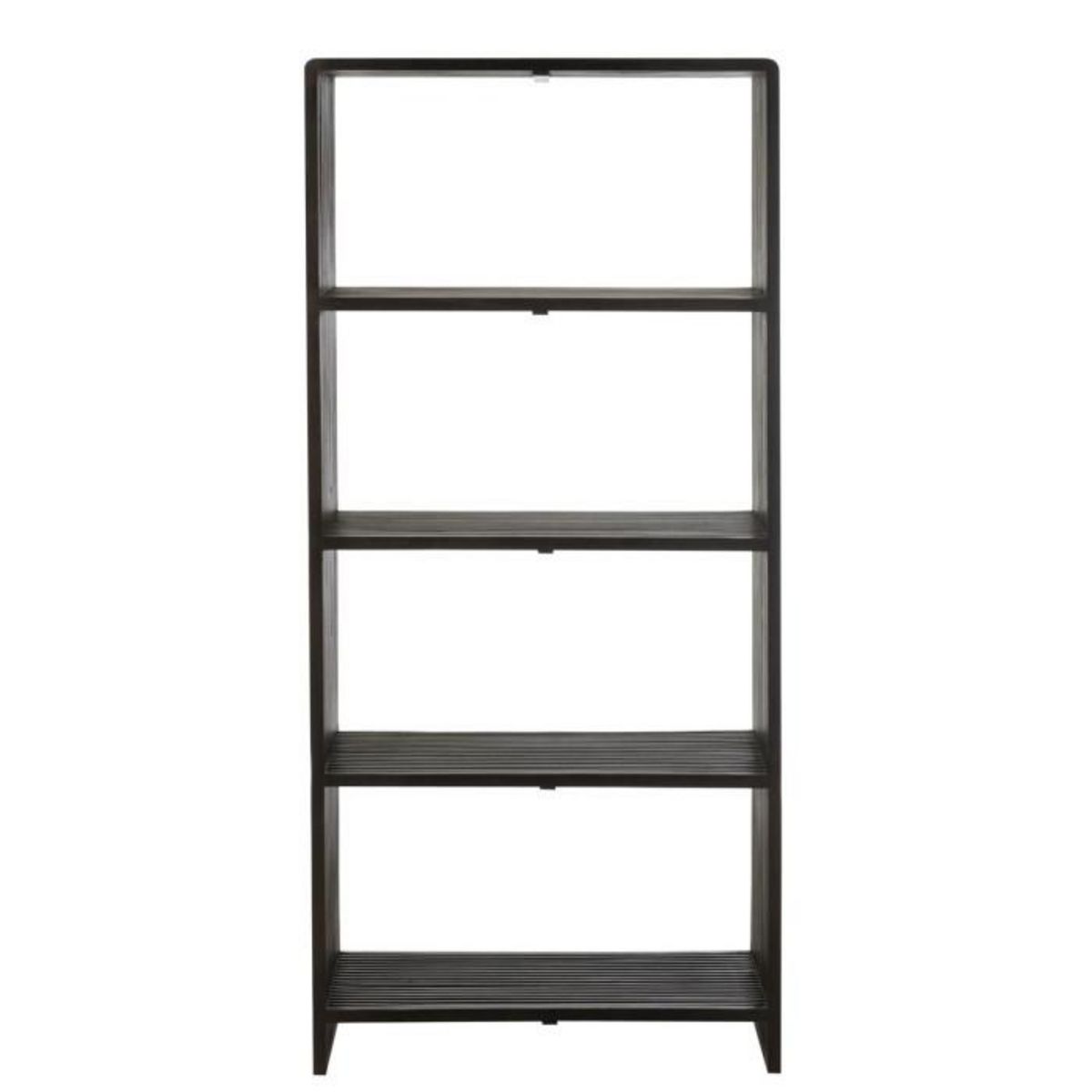 Paris Prix Bibliothèque 4 Niveaux en Bois  Teck  190cm Noir