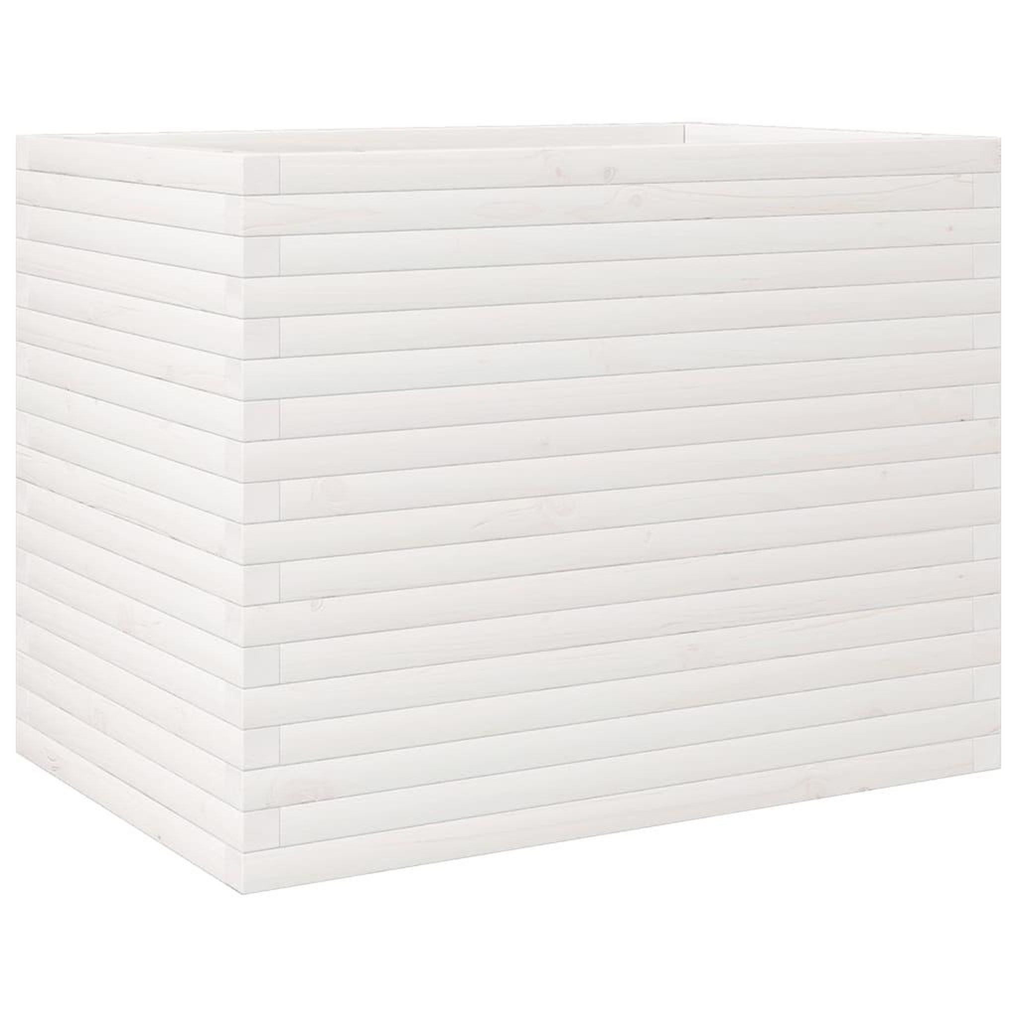 Voir la diapositive 2 : VIDAXL Jardiniere blanc 90x60x68,5 cm bois de pin massif