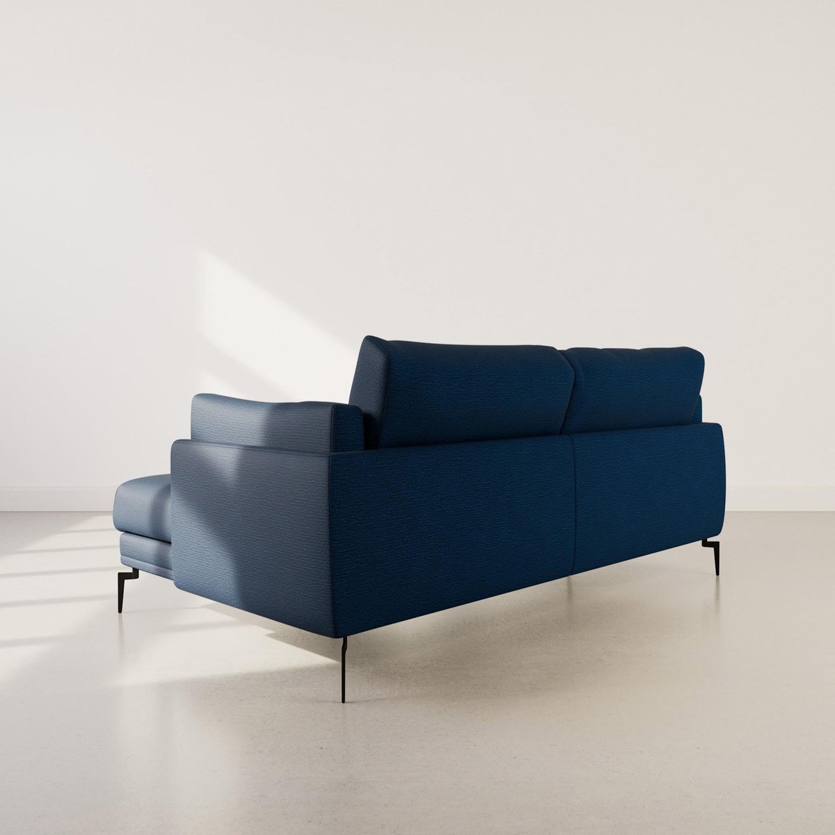 LISA DESIGN Carlos - canapé d'angle droit 4 places ultra moelleux en tissu texturé