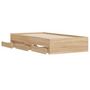 Voir la diapositive 5 : VIDAXL Cadre de lit avec tiroirs sans matelas chene sonoma 75x190 cm
