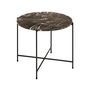 Voir la diapositive 2 : LISA DESIGN Ezaro - table basse ronde - 52 cm - plateau en marbre - pieds en acier