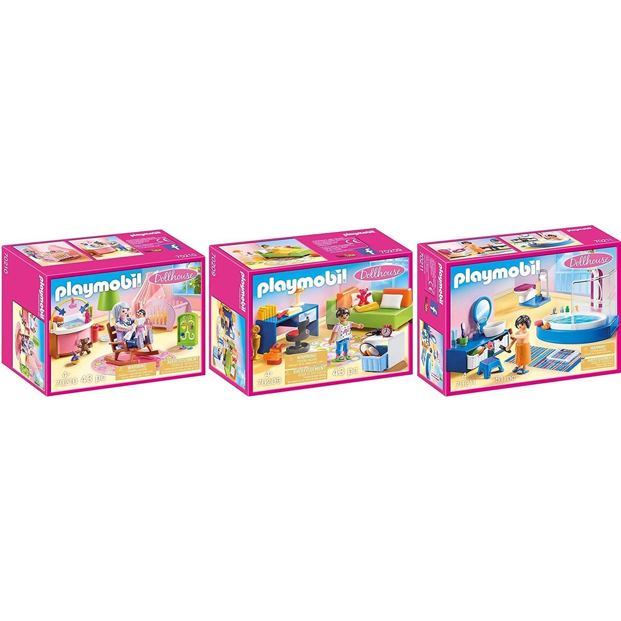 PLAYMOBIL Dollhouse – 70209+70210+70211