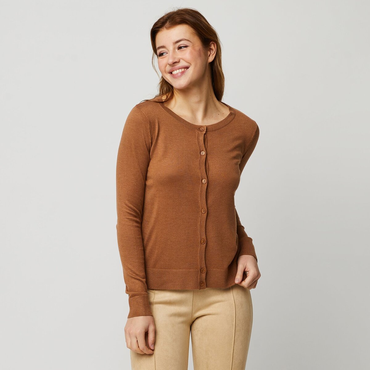 INEXTENSO Gilet beige camel femme pas cher Auchan.fr