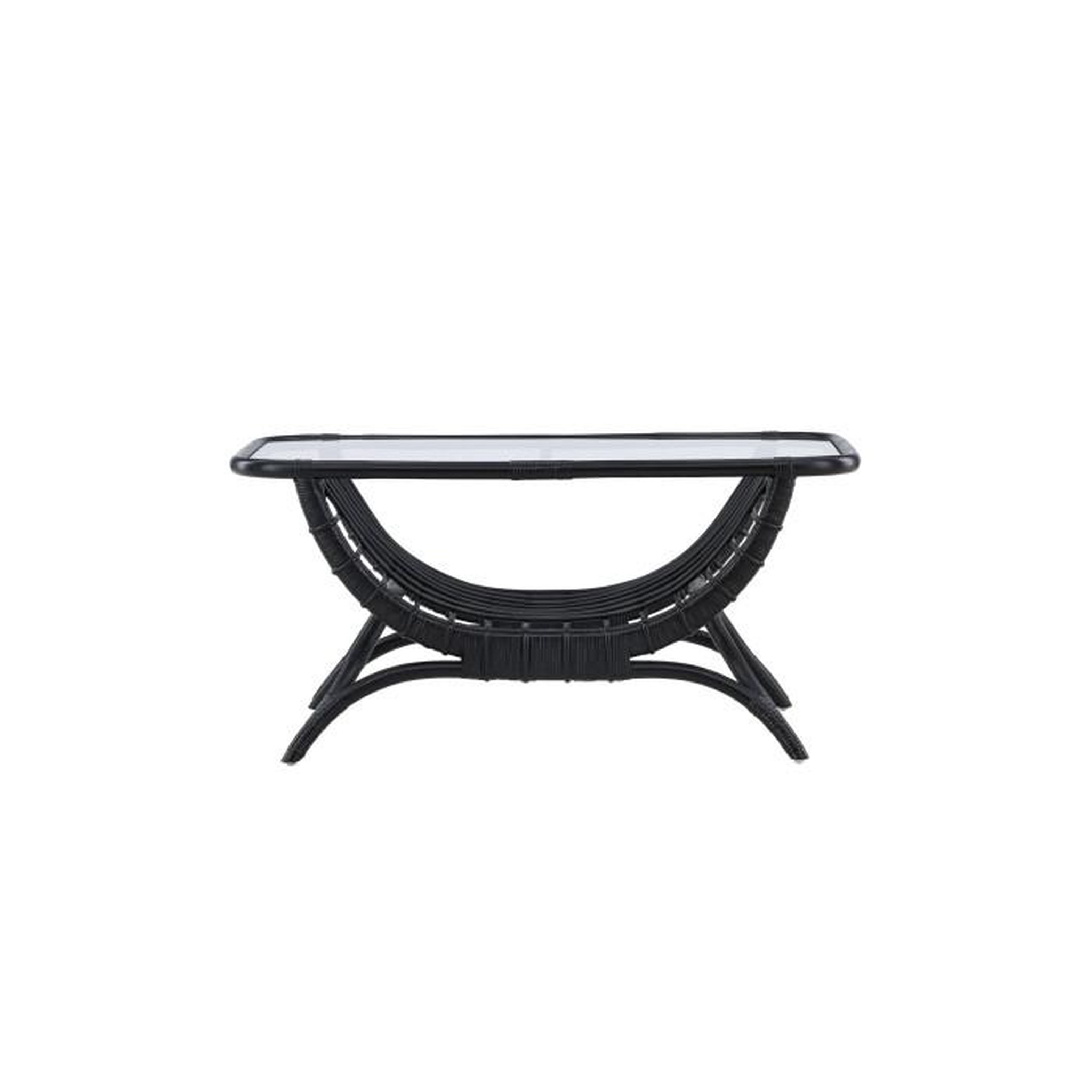 Voir la diapositive 2 : Paris Prix Table Basse de Jardin en Rotin  Moana  95cm Noir