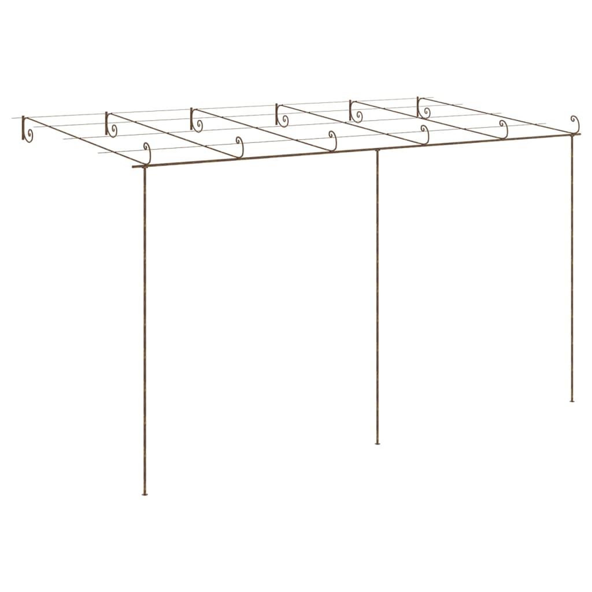 Voir la diapositive 4 : VIDAXL Pergola de jardin Marron antique 6x3x2,5 m Fer