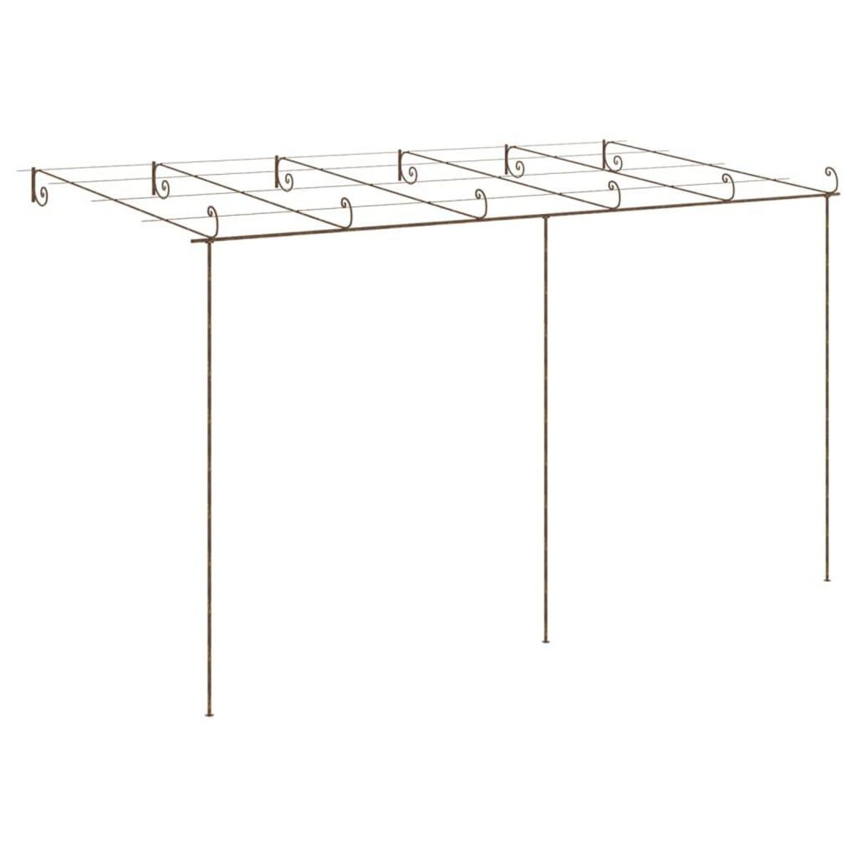 VIDAXL Pergola de jardin Marron antique 6x3x2,5 m Fer