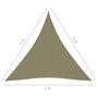 VIDAXL Voile de parasol tissu oxford triangulaire 3x3x3 m beige