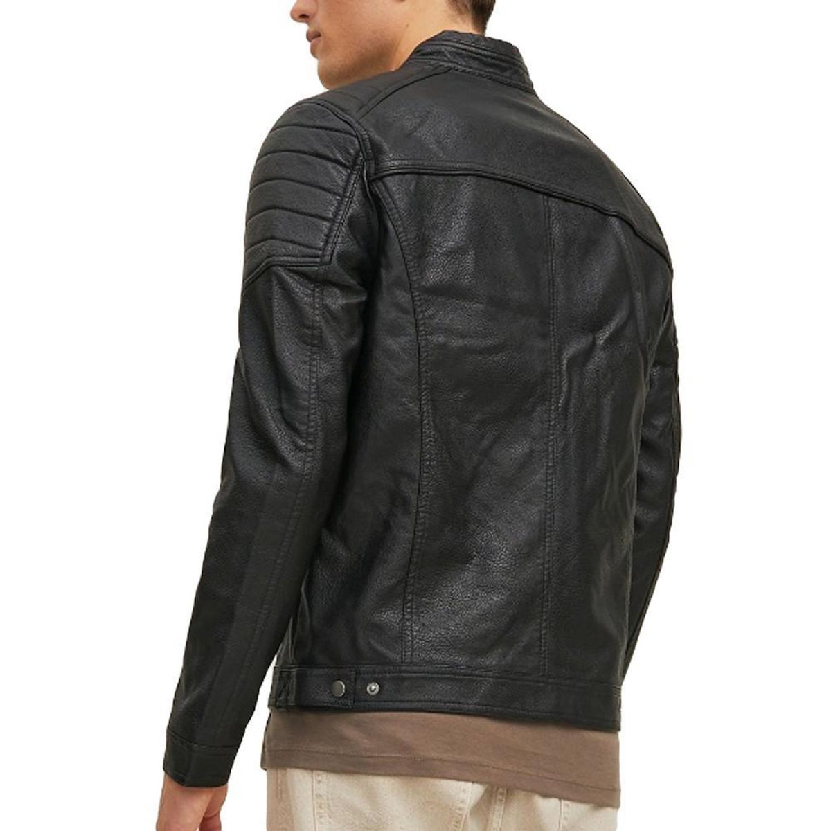 Jack & Jones Veste Simili Cuir Noire Homme Jack & Jones Tano