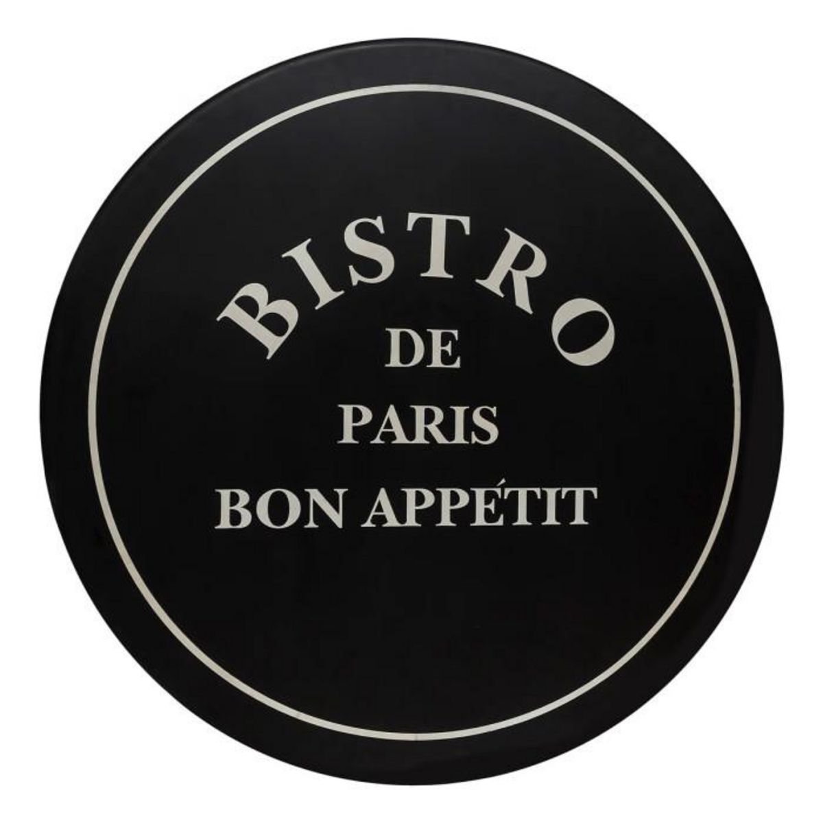 ATMOSPHERA Ensemble Table de Jardin & 4 Chaises  To Paris  77cm Noir