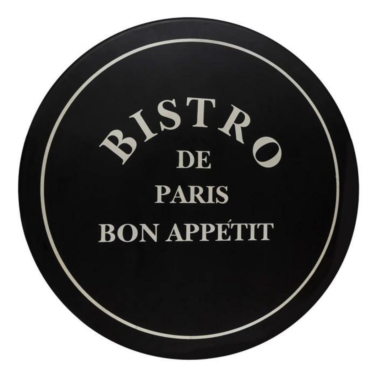 ATMOSPHERA Ensemble Table de Jardin & 4 Chaises  To Paris  77cm Noir