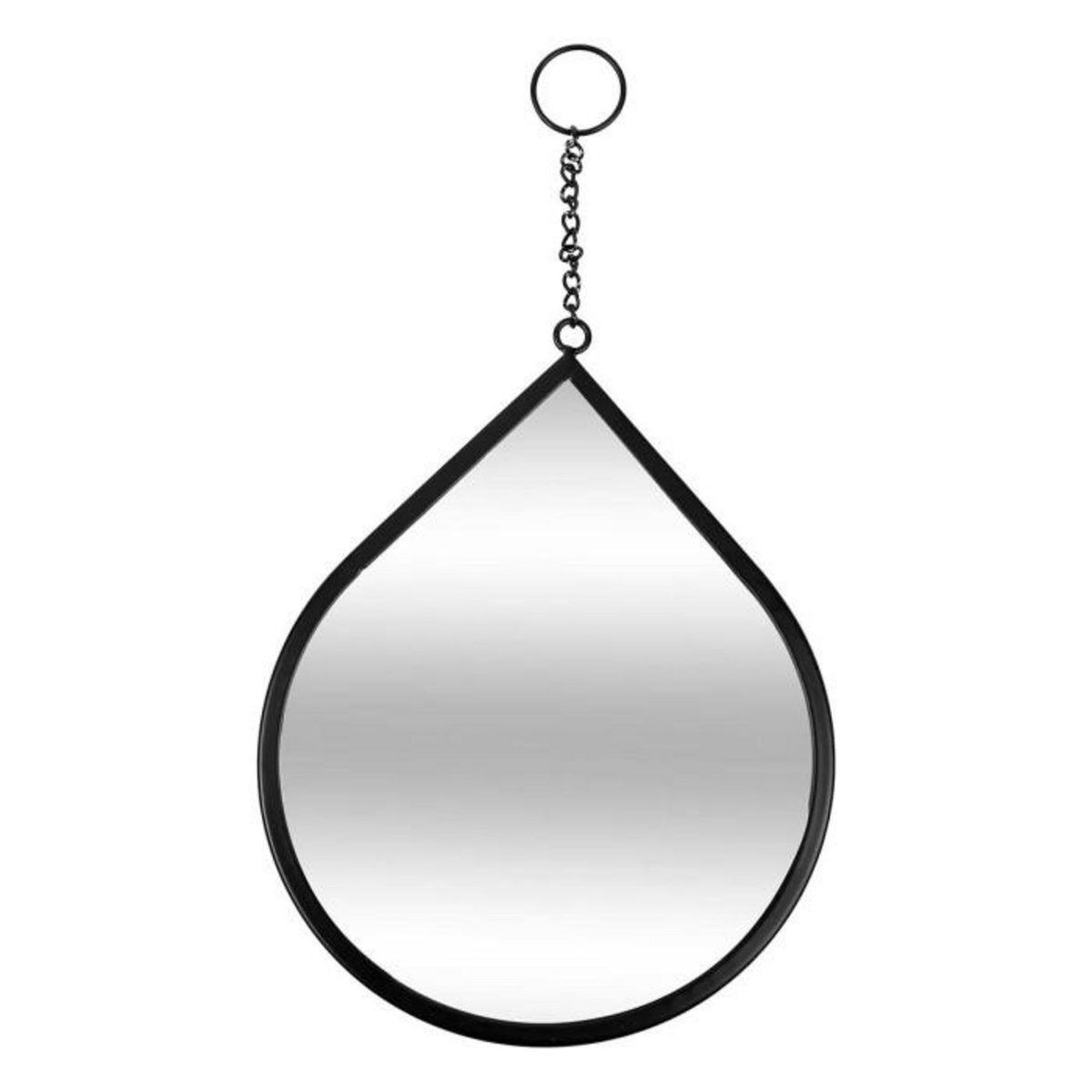 ATMOSPHERA Lot de 3 Miroirs Goutte  Leny  43cm Noir