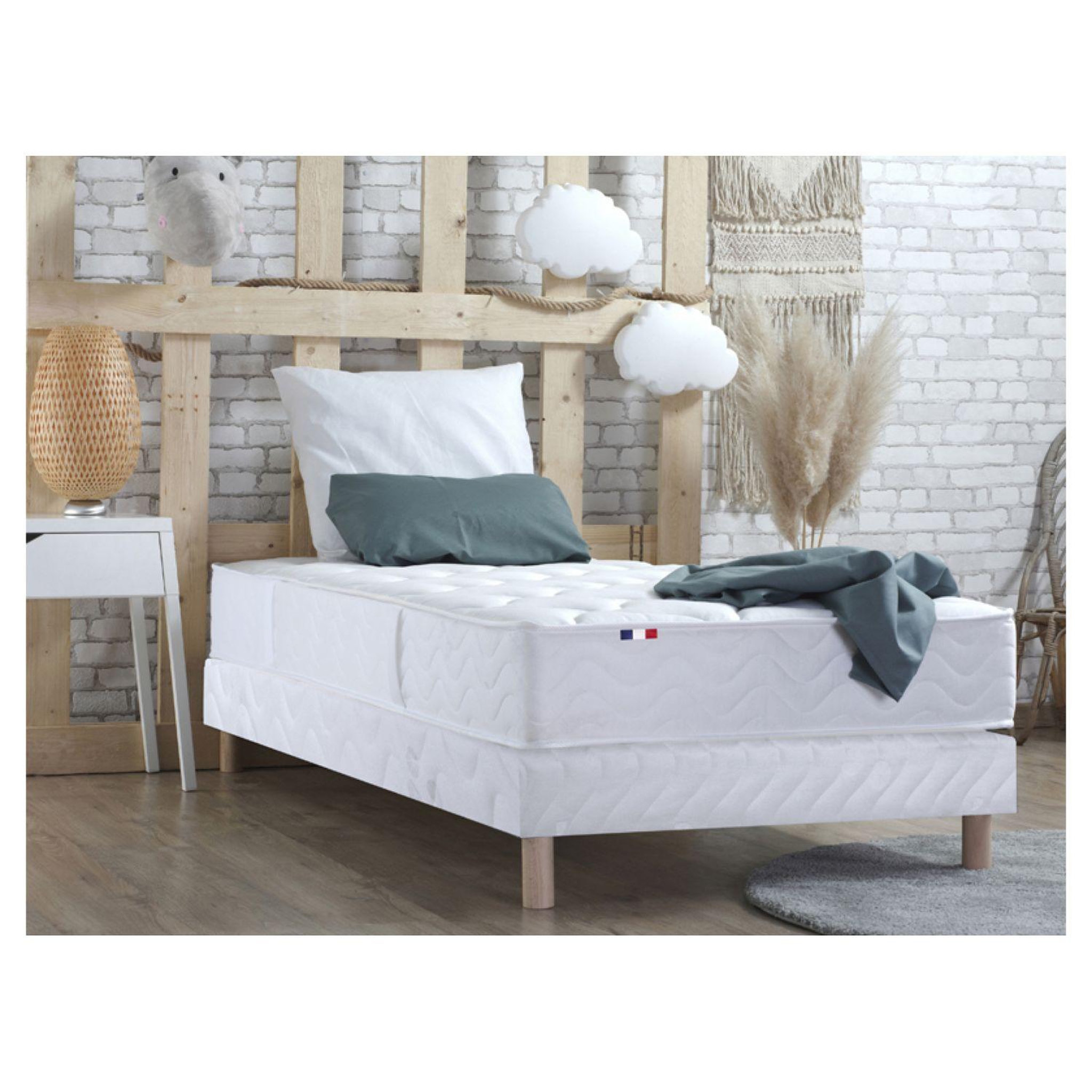 Voir la diapositive 3 : Matelas 378 ressorts ensachés 20 cm 90x190 cm ASTRE