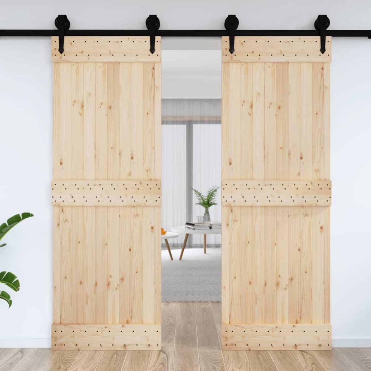 VIDAXL Porte NARVIK 80x210 cm bois massif de pin