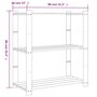 Voir la diapositive 6 : VIDAXL Support de rangement a 3 niveaux noir 80x38x90 cm bois pin